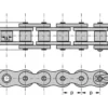 Rex Pro Łańcuch rolkowy BS DIN 8187 simplex Rexnord, 1/2 x 5/16 08B-1
