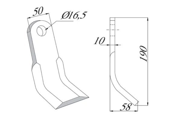 Kverneland / Maletti Nóż bijaka Maletti