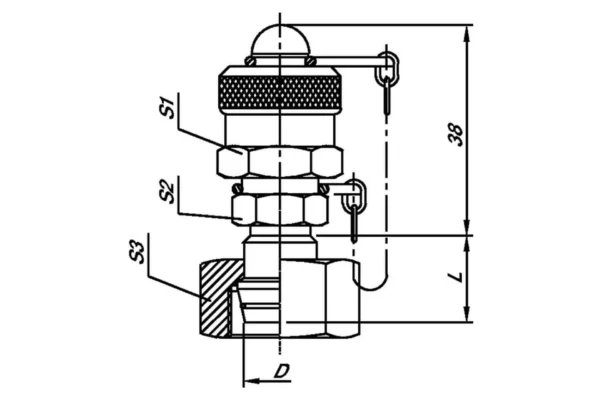 Spradow Przyłącze pomiarowe M16x2 - M16x1,5 8S