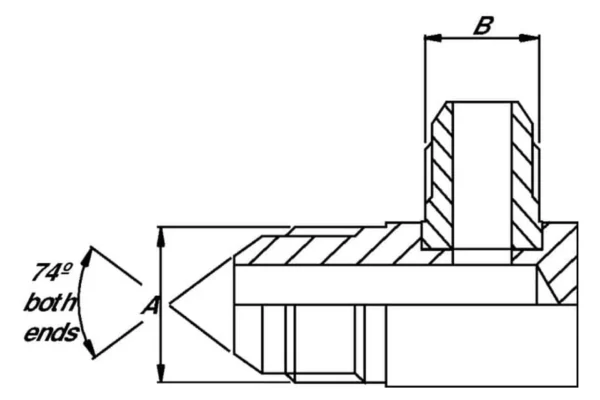 Burnett & Hillman Złączka kątowa M 1/8 BSP x 1/2 JIC