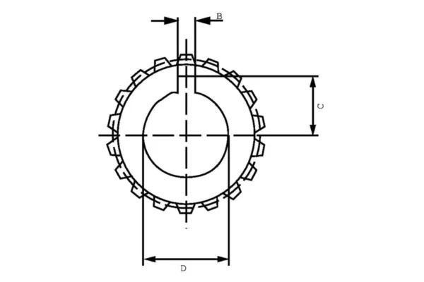 Borelli Tuleja wielowypustowa, GR 5/Z=18 1:5