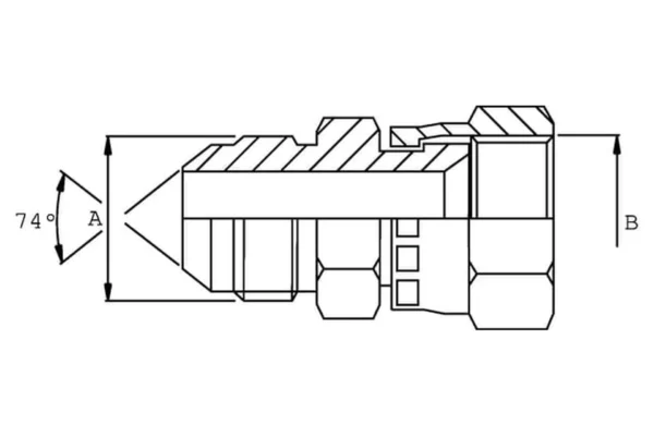 Burnett & Hillman Zł. przej. M - F JIC 1 5/16