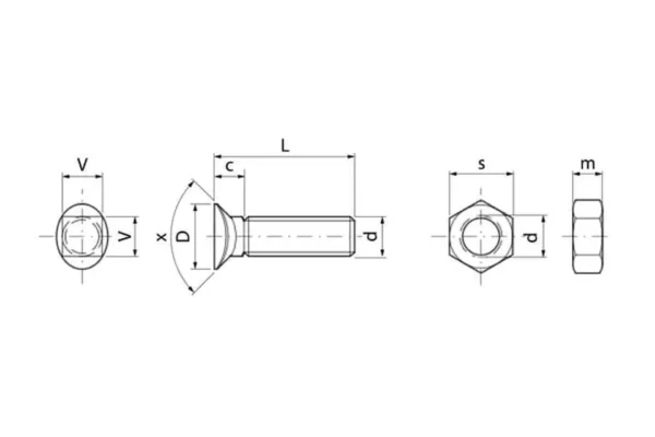 Towar Śruba redlicy z nakrętka M10x35 mm