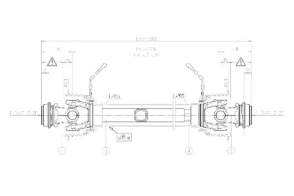 Bondioli&Pavesi Wał przegubowy S0 L=1210 mm Bondioli&Pavesi