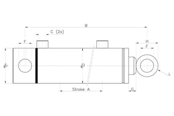 Towar Siłownik dwustronnego działania D50-100-700 typ CB