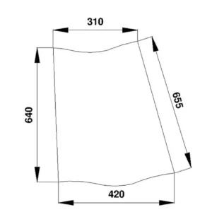 Szyba narożna tylna
