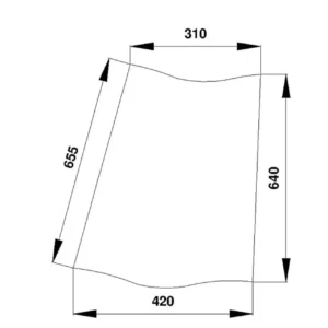 Szyba narożna tylna