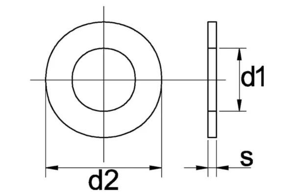 Towar Podkładka M8x16x1.6 mm, stal szlachetna A2 DIN125a Towar