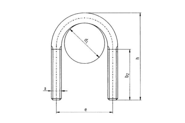 Towar Pałąk ceowy okrągły ST 37 ocynk, 1 1/2" M8