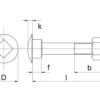 Towar Śruba zamkowa DIN603 M8x90 mm z nakrętką, ocynk kl. 4.6 Towar
