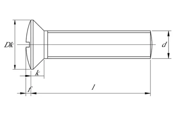 Towar Wkręt z łbem stożkowo-soczewkowym z nacięciem A2 Towar, M5 x 40 mm