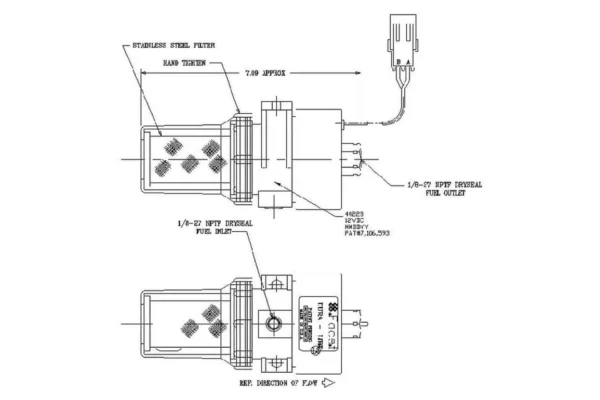 Facet Pompa paliwa zasilająca 12V Facet 40223 Dura-Lift (Thermo King 41-7059)