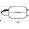 Philips Żarówka rurkowa 12V 15W SV8,5