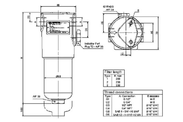MP Filtri Filtr ciśnieniowy FHP0653A10N
