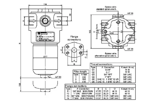 MP Filtri Filtr ciśnieniowy FMP135-2-A10-N
