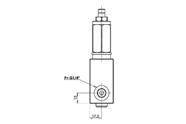 FluidPress Zawór redukcyjny ciśnieniowy 2-drożny, 1/4 BSP 40 - 120 barów