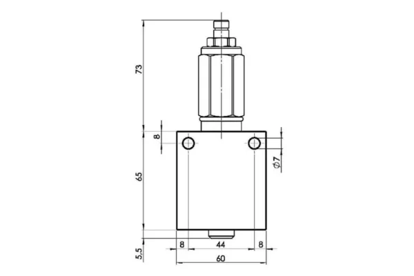 FluidPress Zawór redukcyjny ciśnieniowy 2-drożny, 1/4 BSP 40 - 120 barów