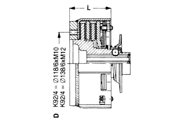 Walterscheid Sprzęgło cierne, Walterscheid, EK92/4, 1 3/8 Z6