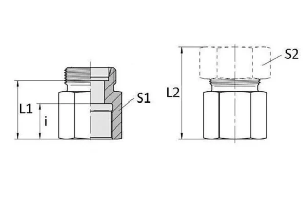 Voss Złącze proste M14x1.5 8L R1/4