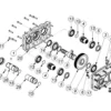 Borelli Multiplikator do  dwóch pomp grupy 3 i 2 GBF 30D, z wałem, przeł. 1:3,8