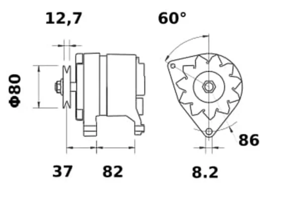 Mahle Alternator 12V65A