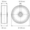 Tente Koło 125 mm