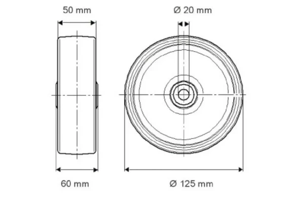Tente Koło 125 mm