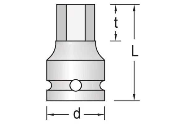 Gedore Nasadka imbusowa udarowa 1/2" Gedore, 8 mm