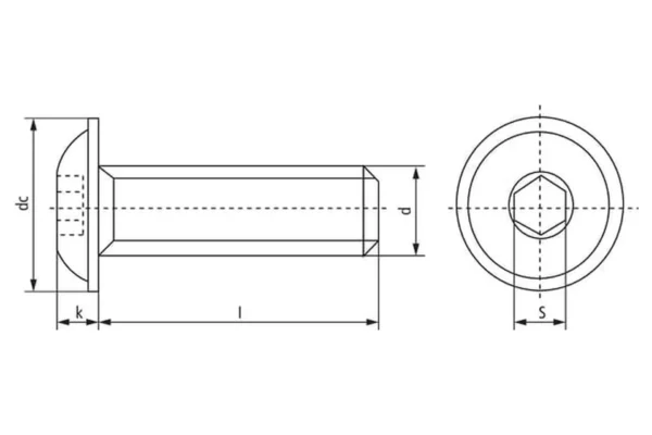 Towar Wkręt grzybkowy M8x60 mm kl. 10.9
