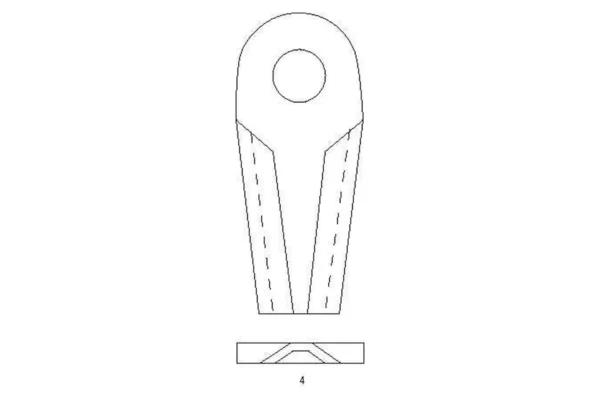 Towar Nożyk kosiarki rotacyjnej lewy/prawy 128x50 mm, 35x4 mm owalny otwór 23.0x20.5 mm pasuje do Taarup 25 szt.