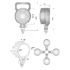 Towar Lampa robocza LED, okrągła, 29W 2500 lm 10/30V światło rozproszone z wtyczką Deutsch, 6 LED Towar