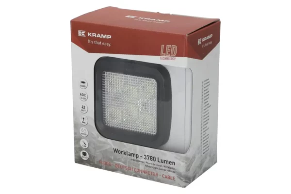 Towar Lampa robocza LED, kwadratowa, 42W 3780 lm 10/30V światło rozproszone 6 LED Towar