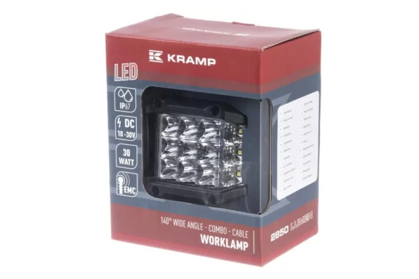 Towar Lampa robocza LED, kwadratowa, 30W 2850 lm 10/30V światło krótkie z wiązką punktową Combo 15 LED Towar