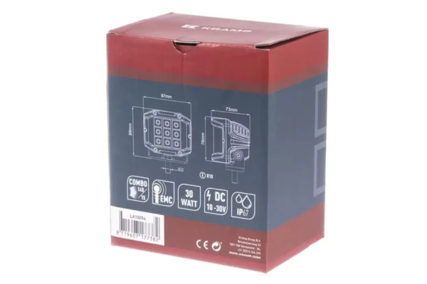 Towar Lampa robocza LED, kwadratowa, 30W 2850 lm 10/30V światło krótkie z wiązką punktową Combo 15 LED Towar