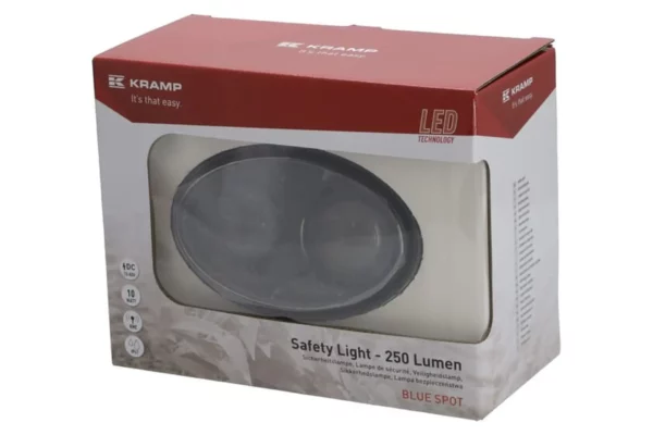 Towar Lampa bezpieczeństwa LED, niebieska, 10W, 250lm, owalna, 10-80V, punktowa, 2xLED, Towar