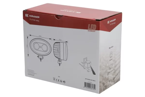 Towar Lampa bezpieczeństwa LED, niebieska, 10W, 250lm, owalna, 10-80V, punktowa, 2xLED, Towar