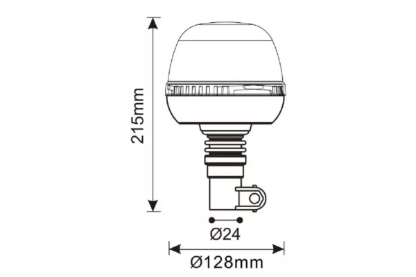 Towar Lampa błyskowa LED, na uchwyt DIN, EMC
