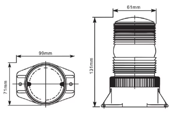 Towar Lampa błyskowa LED, 10-110V, przykręcana