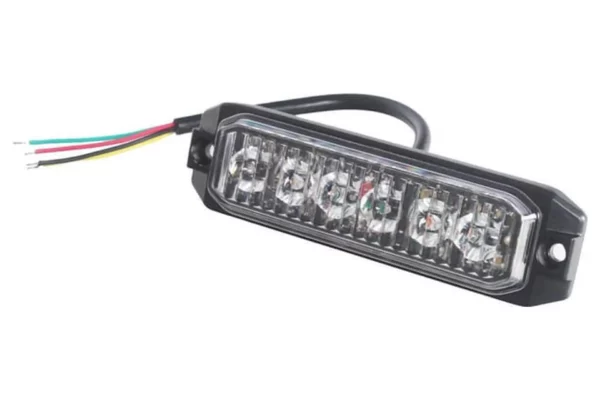 Lampa ostrzegawcza 6 LED białe