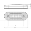 Towar Lampa obrysowa LED, z kierunkowskazem, prostokątna, 12-24V, 115.3x41.3x20 mm, Towar