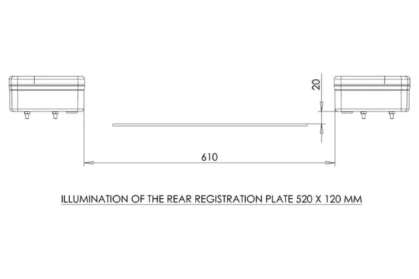 Towar Lampa tylna zespolona LED, kwadratowa, 12/24V 5-pinowa Towar