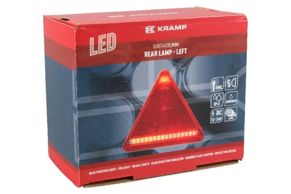 Towar Lampa tylna zespolona LED, lewa, trójkątna, 12/24V 5-pinowa Towar