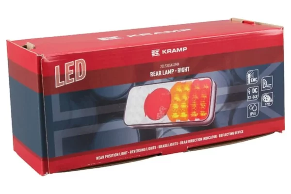 Towar Lampa tylna zespolona LED, prawa, prostokątna, 12/24V 5-pinowa Towar