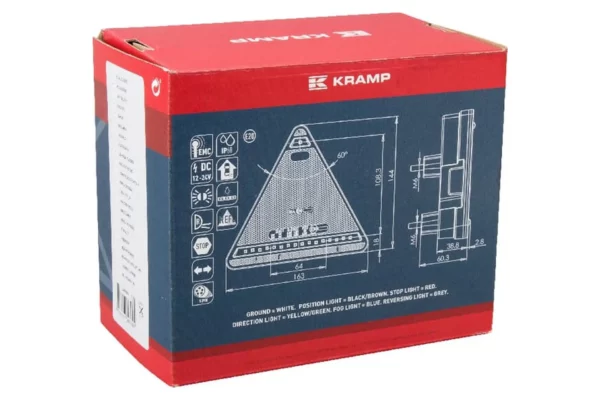 Towar Lampa tylna zespolona LED, prawa, trójkątna, 12/24V 5-pinowa Towar