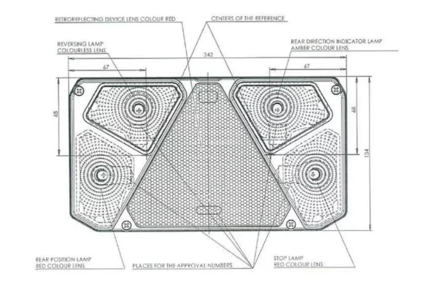 Towar Lampa tylna zespolona Halogen, prawa, prostokątna, 12/24V 5-pinowa Towar