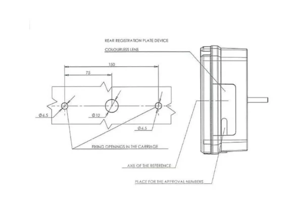 gopart Lampa tylna zespolona prostokątna 5-pinowa lewa halogen 12V lub 24V gopart