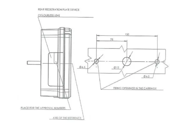 gopart Lampa tylna zespolona prostokątna prawa halogen 12V lub 24V wersja UK gopart