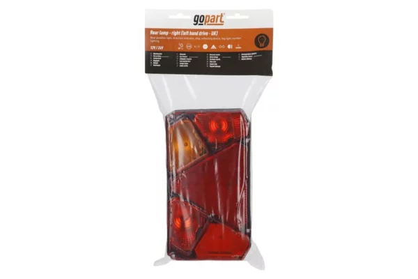 gopart Lampa tylna zespolona prostokątna prawa halogen 12V lub 24V wersja UK gopart