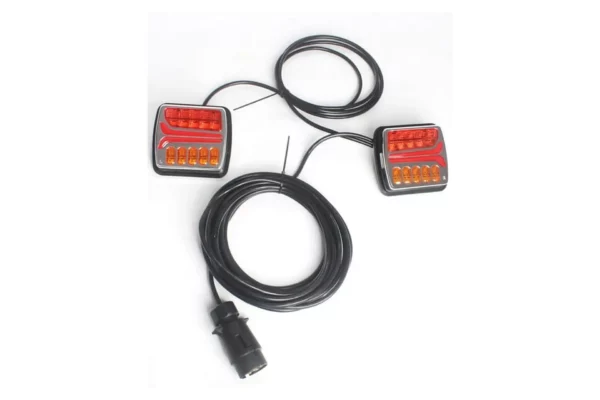 Towar Zestaw lamp LED tylnych, 12-24V z wtyczką 7-pin i przewodem 12.5 m Towar