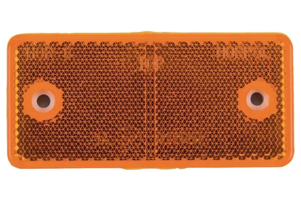 gopart Odblask prostokątny z otworami pomarańczowy, 44 x 94 mm